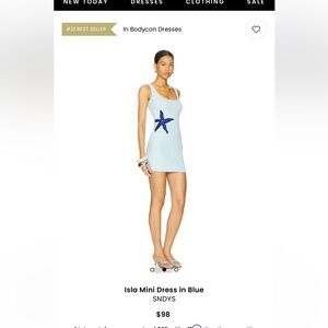 Blue Starfish Mini Dress